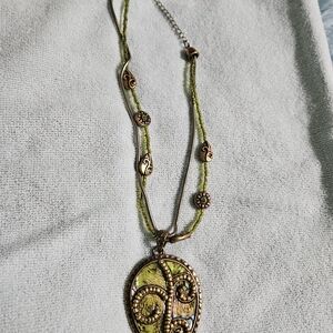 17" Green Earthtones Necklace